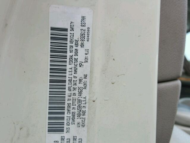 1A8HW58N38F140625 - 2008 CHRYSLER ASPEN LIMI CREAM photo 10