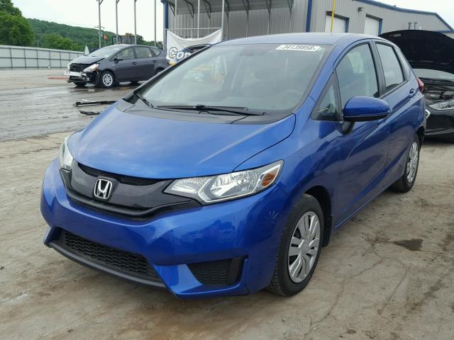 3HGGK5H52FM786364 - 2015 HONDA FIT LX BLUE photo 2