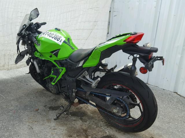 JKAEX8A11EA008885 - 2014 KAWASAKI EX300 A GREEN photo 3