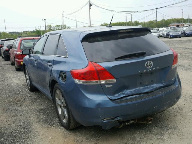 4T3BK3BB2AU041178 - 2010 TOYOTA VENZA BASE BLUE photo 3