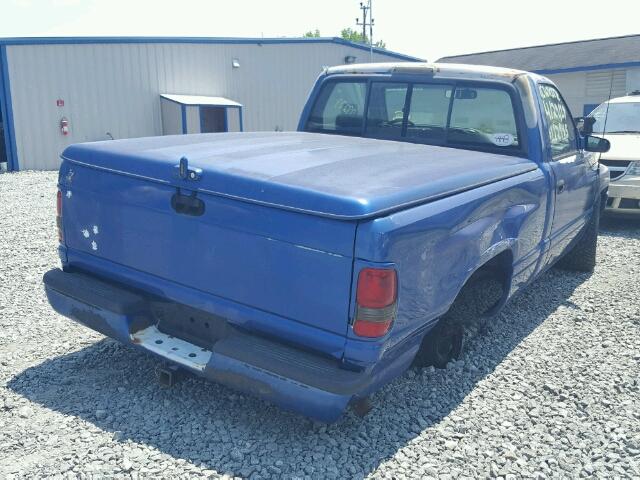 1B7HC16Z9TS700517 - 1996 DODGE RAM 1500 BLUE photo 4