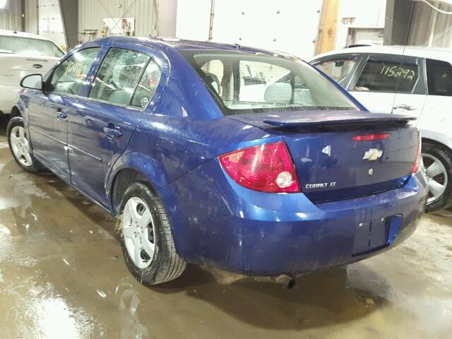 1G1AL55F177305961 - 2007 CHEVROLET COBALT LT BLUE photo 3