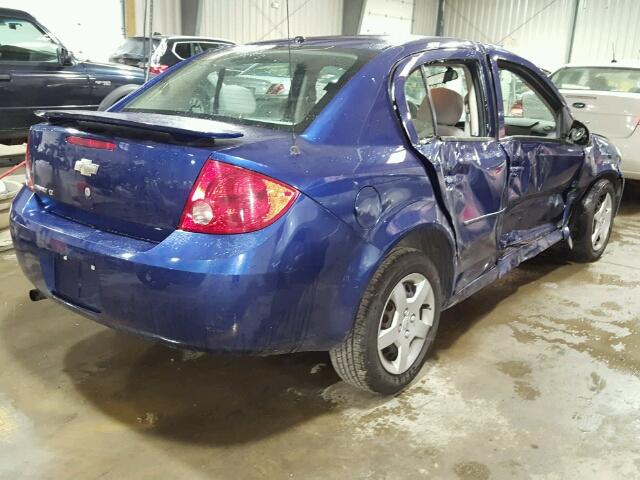 1G1AL55F177305961 - 2007 CHEVROLET COBALT LT BLUE photo 4