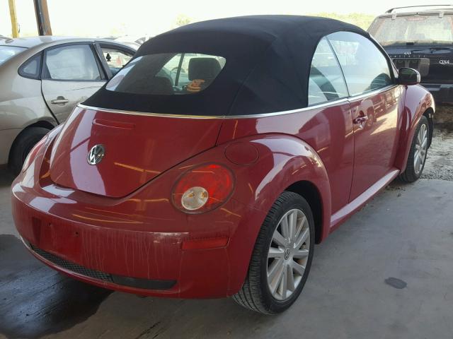 3VWRF31Y28M414575 - 2008 VOLKSWAGEN NEW BEETLE წითელი ფოტო 4