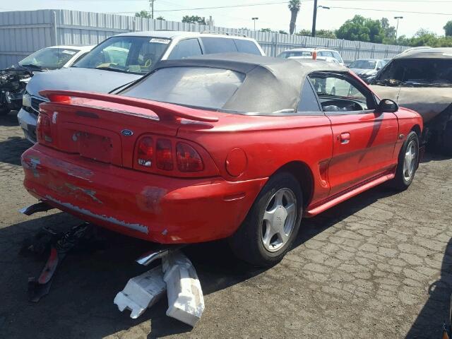 1FAFP45X1WF102535 - 1998 FORD MUSTANG RED photo 4