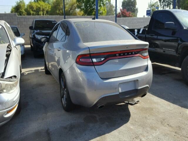 1C3CDFEBXFD123163 - 2015 DODGE DART GT SILVER photo 3