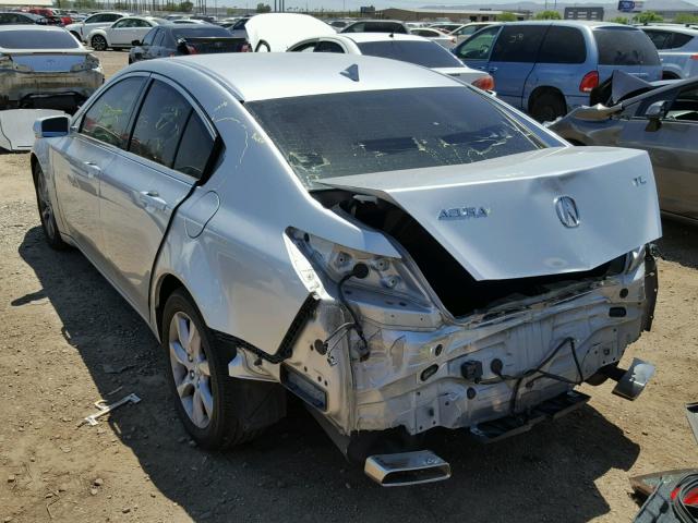 19UUA8F28CA023418 - 2012 ACURA TL SILVER photo 3