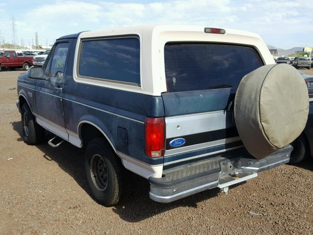 1FMEU15H3PLA34095 - 1993 FORD BRONCO U10 GREEN photo 3