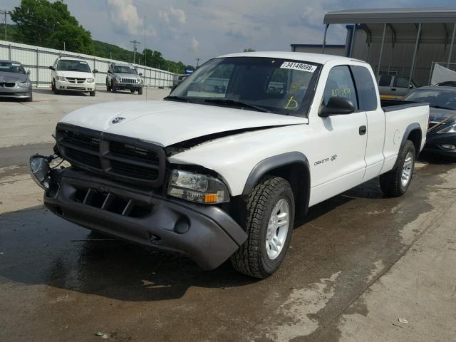 1B7GL12X32S600864 - 2002 DODGE DAKOTA BAS WHITE photo 2