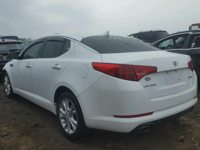 5XXGN4A7XDG253429 - 2013 KIA OPTIMA EX WHITE photo 3