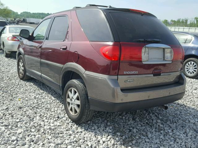 3G5DB03E04S588135 - 2004 BUICK RENDEZVOUS BURGUNDY photo 3