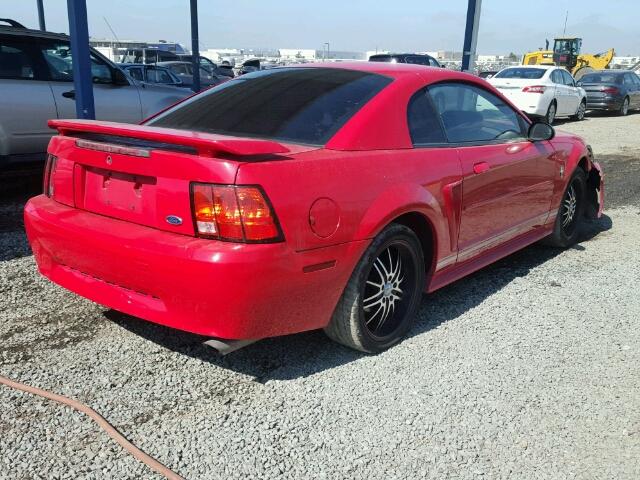 1FAFP40422F228510 - 2002 FORD MUSTANG RED photo 4