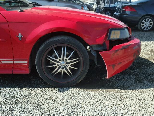 1FAFP40422F228510 - 2002 FORD MUSTANG RED photo 9