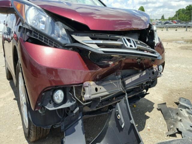 5J6RM4H73CL080900 - 2012 HONDA CR-V BURGUNDY photo 9