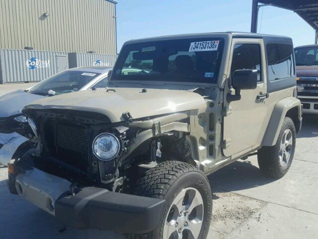 1C4AJWBG5HL605740 - 2017 JEEP WRANGLER S TAN photo 2