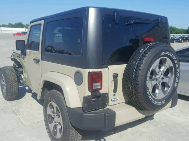 1C4AJWBG5HL605740 - 2017 JEEP WRANGLER S TAN photo 3