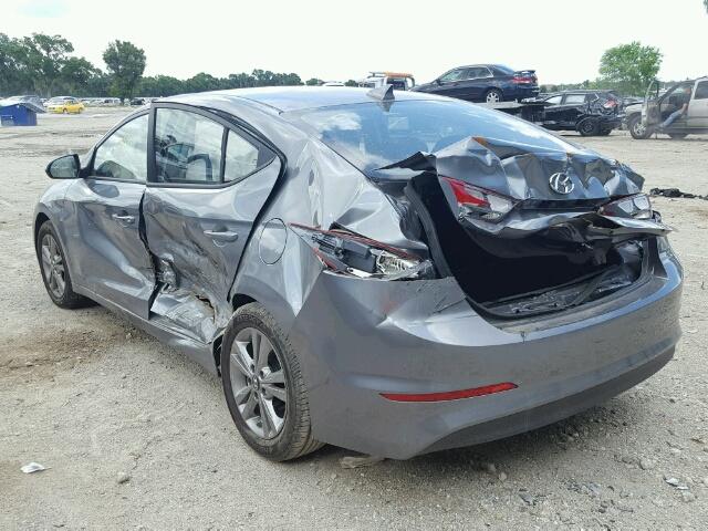 KMHD84LF4HU247555 - 2017 HYUNDAI ELANTRA SE GRAY photo 3