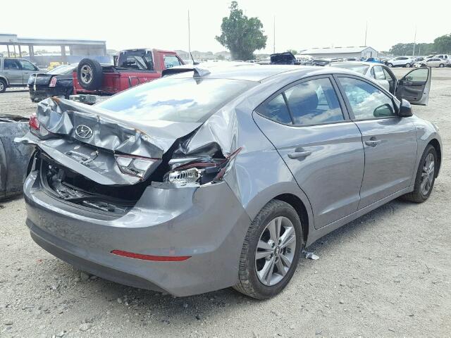 KMHD84LF4HU247555 - 2017 HYUNDAI ELANTRA SE GRAY photo 4