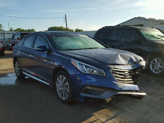 5NPE34AF9GH414107 - 2016 HYUNDAI SONATA SPO BLUE photo 1