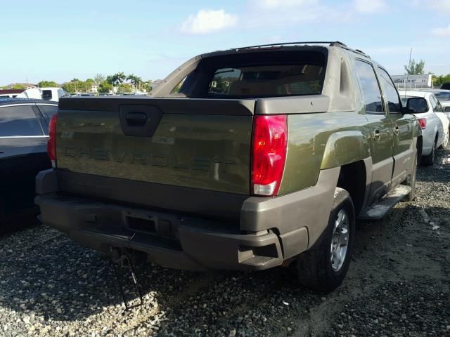 3GNEK13T92G217421 - 2002 CHEVROLET AVALANCHE GREEN photo 4