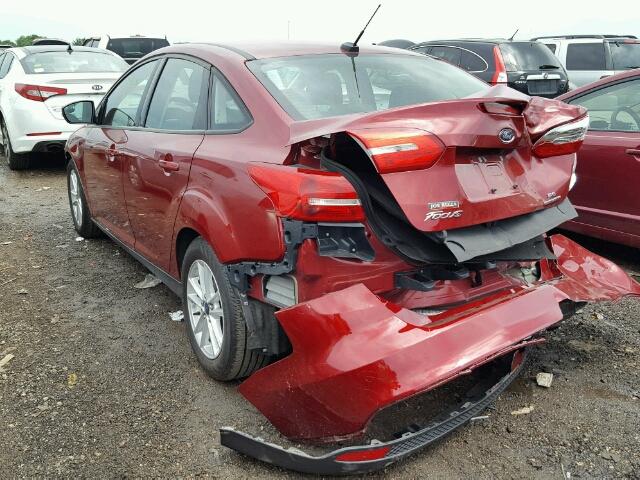 1FADP3F23GL233103 - 2016 FORD FOCUS SE RED photo 3