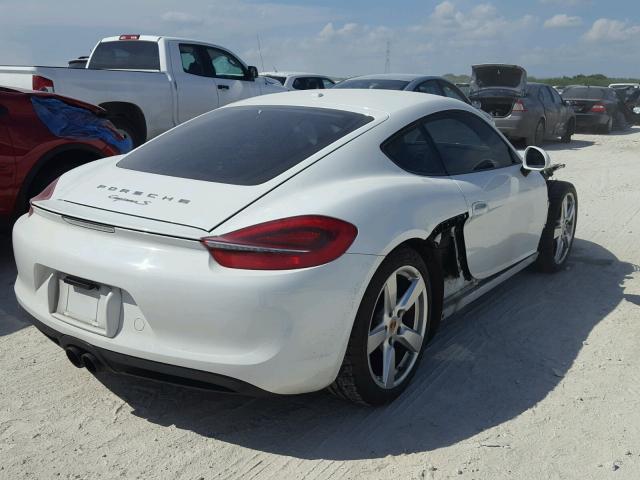 WP0AB2A80EK190621 - 2014 PORSCHE CAYMAN S WHITE photo 4