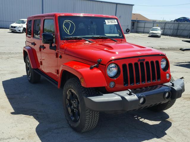 1C4BJWEG8FL703514 - 2015 JEEP WRANGLER U RED photo 1