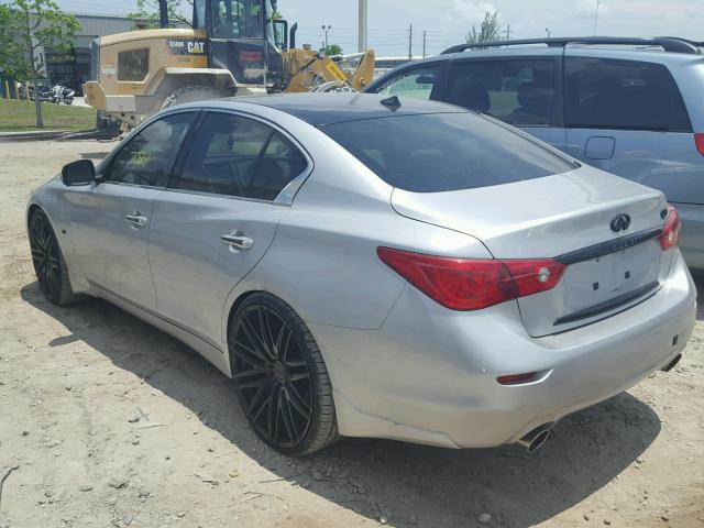 JN1BV7AP0EM677003 - 2014 INFINITI Q50 BASE SILVER photo 3