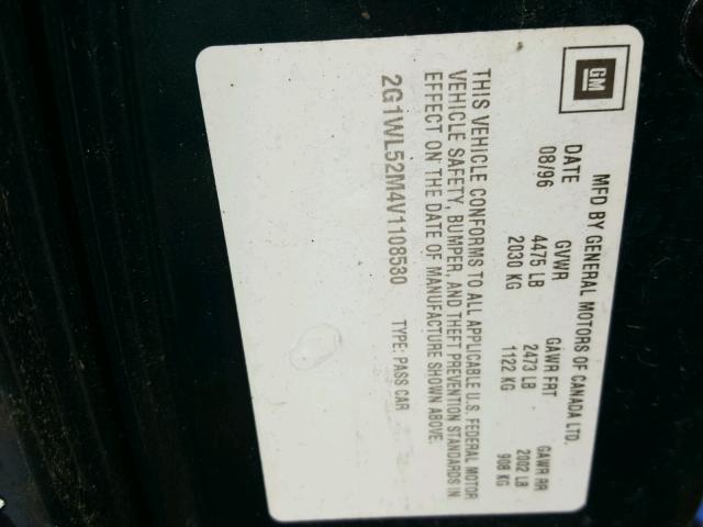 2G1WL52M4V1108530 - 1997 CHEVROLET LUMINA BAS მწვანე ფოტო 10