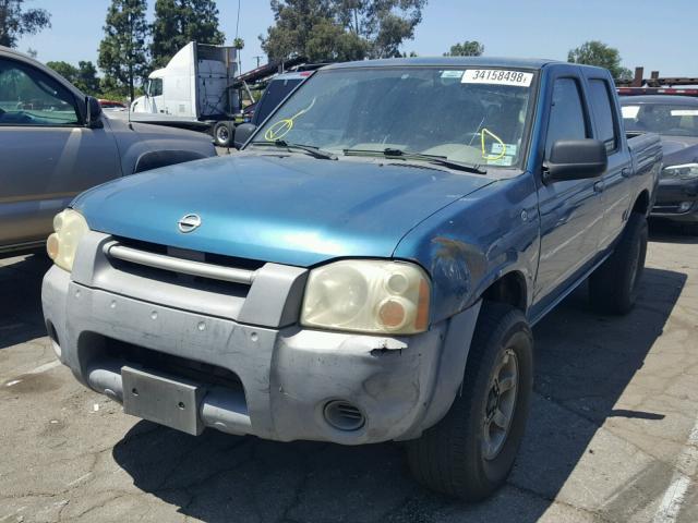 1N6ED27T63C464254 - 2003 NISSAN FRONTIER C BLUE photo 2