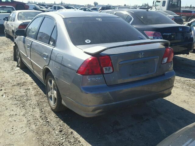 2HGES26885H619393 - 2005 HONDA CIVIC EX 灰色 照片 3