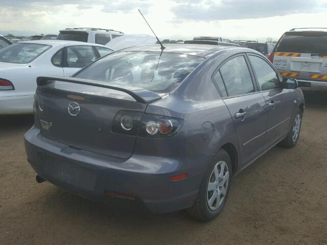 JM1BK12G481781050 - 2008 MAZDA 3 GRAY photo 4