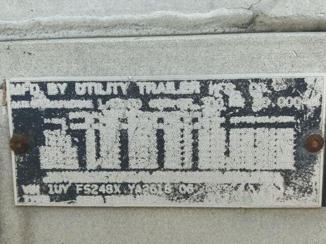 1UYFS248XYA261806 - 2000 UTILITY TRAILER GRAY photo 10