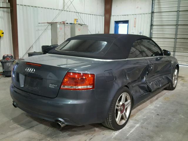 WAUDF48H27K022322 - 2007 AUDI A4 2.0T CA GRAY photo 4