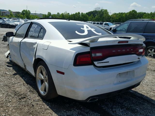 2C3CDXCT0EH332107 - 2014 DODGE CHARGER R/ WHITE photo 3