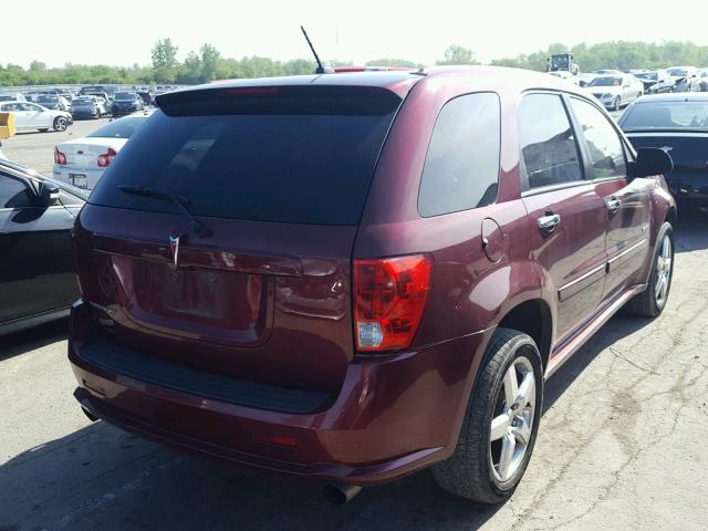 2CKDL537786330972 - 2008 PONTIAC TORRENT GX BURGUNDY photo 4