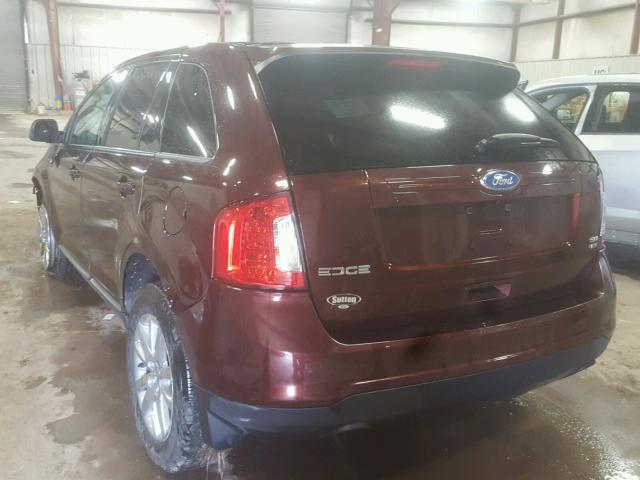 2FMDK4JC6CBA78597 - 2012 FORD EDGE SEL BROWN photo 3