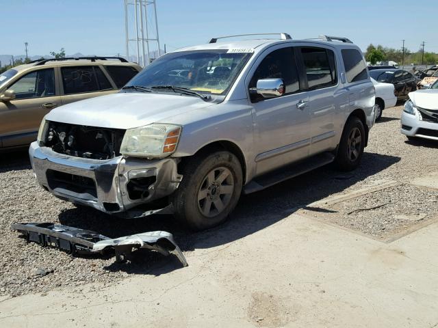 5N1AA08A44N728102 - 2004 NISSAN ARMADA SE SILVER photo 2