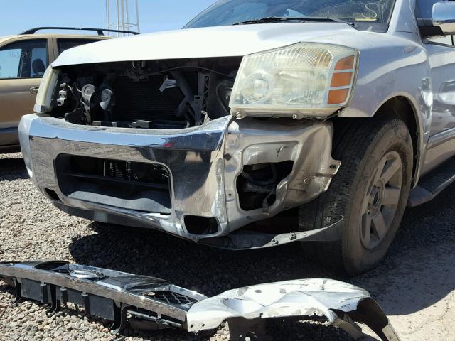 5N1AA08A44N728102 - 2004 NISSAN ARMADA SE SILVER photo 9