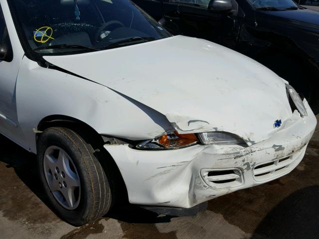 1G1JC524817250435 - 2001 CHEVROLET CAVALIER B WHITE photo 9