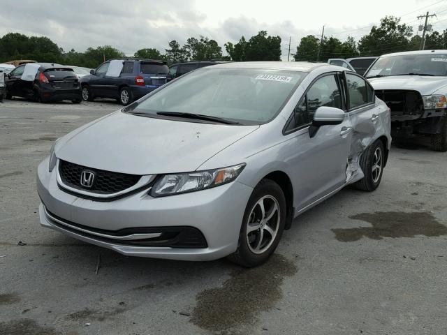 19XFB2F72FE093186 - 2015 HONDA CIVIC SE SILVER photo 2