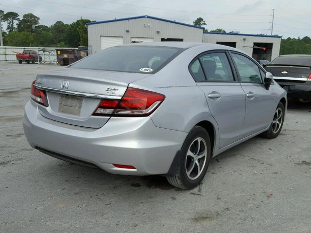 19XFB2F72FE093186 - 2015 HONDA CIVIC SE SILVER photo 4