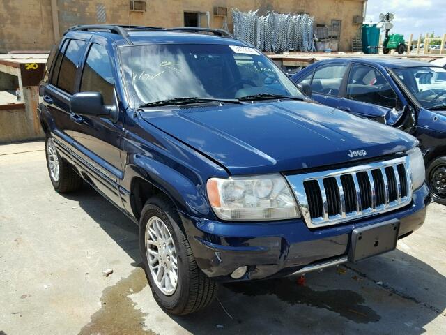 1J4GW58N14C330349 - 2004 JEEP GRAND CHER BLUE photo 1