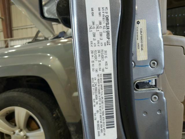 1C4NJPBB6DD100340 - 2013 JEEP PATRIOT SP GRAY photo 10