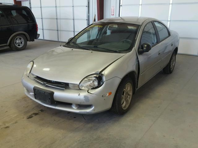 1B3ES46C61D233840 - 2001 DODGE NEON SE SILVER photo 2