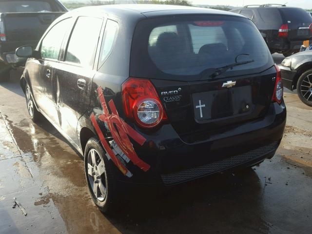 KL1TD6DE2BB172930 - 2011 CHEVROLET AVEO LS BLACK photo 3
