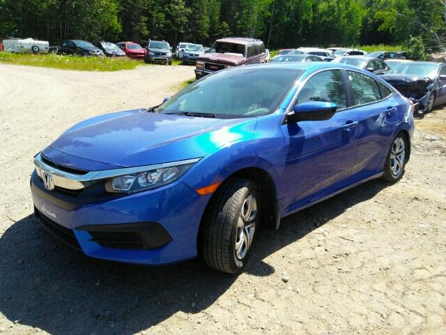 2HGFC2F55GH020283 - 2016 HONDA CIVIC LX BLUE photo 2