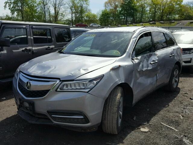 5FRYD4H21GB037976 - 2016 ACURA MDX SILVER photo 2