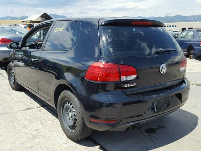 WVWBB7AJ5DW123332 - 2013 VOLKSWAGEN GOLF BLACK photo 3