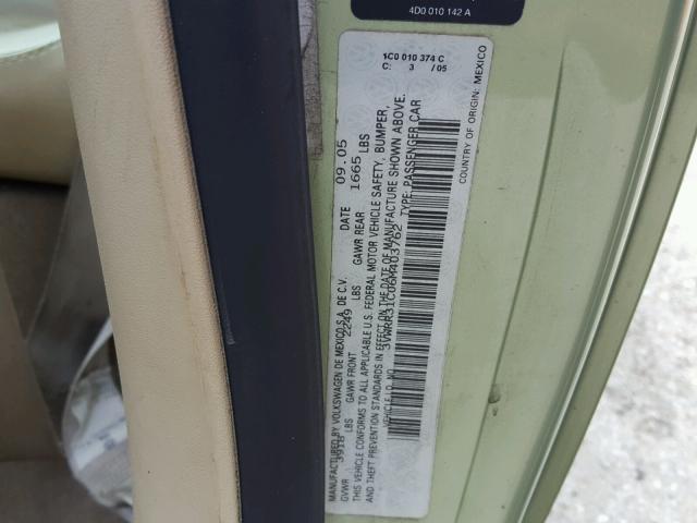 3VWRR31C06M403762 - 2006 VOLKSWAGEN NEW BEETLE 绿色 照片 10